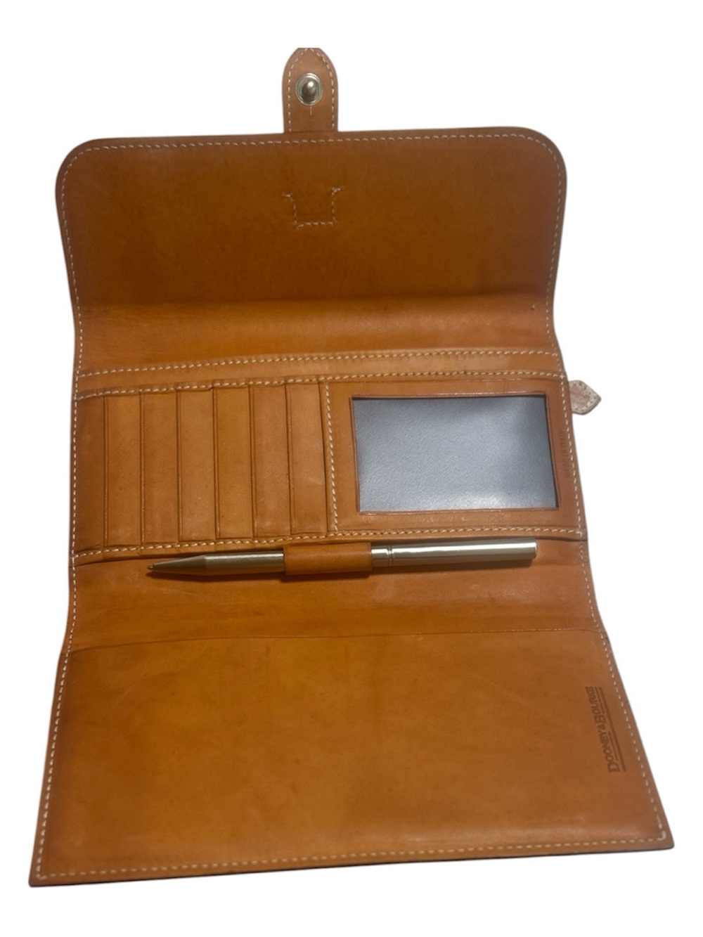 Dooney and Bourke Leather Alto Checkbook Holder/Bifold Wallet - Picture 3 of 4